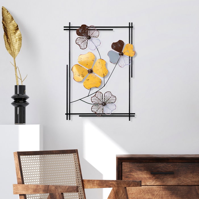 Wallity Shannan 3 Escultura de pared de metal multicolor